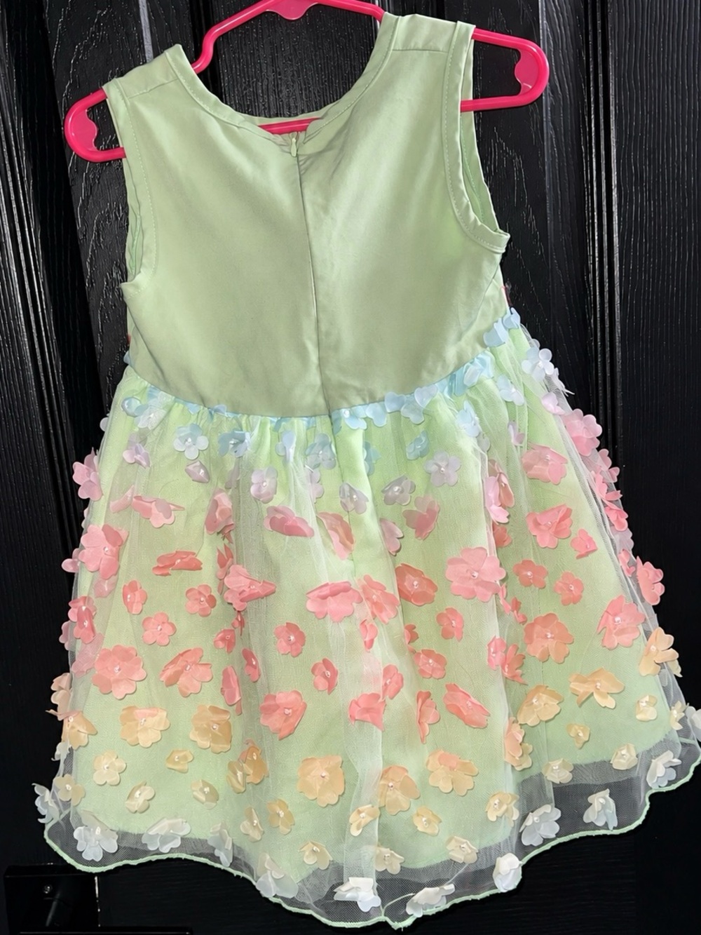 Toddler Girls’ Mint Green Floral Dress – 2T–3T